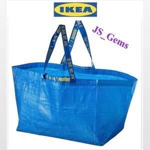 New IKEA Bags Tote Utility Unisex XL Blue Yellow Oversized Tarp NWT